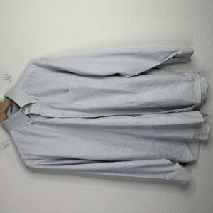 W.H. Belk Shirt Mens 16.5 34/35‎ Blue Graph Check Long Sleeve Button Down Preppy